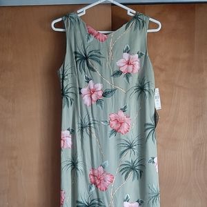🌞 Caribbean Joe Sleeveless Dress Tropical Floral Sz Med